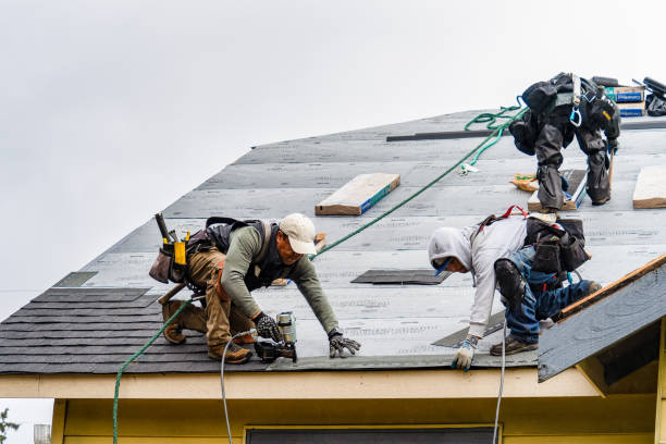 Professional Gutter Installation technician working in Defiance, OH
